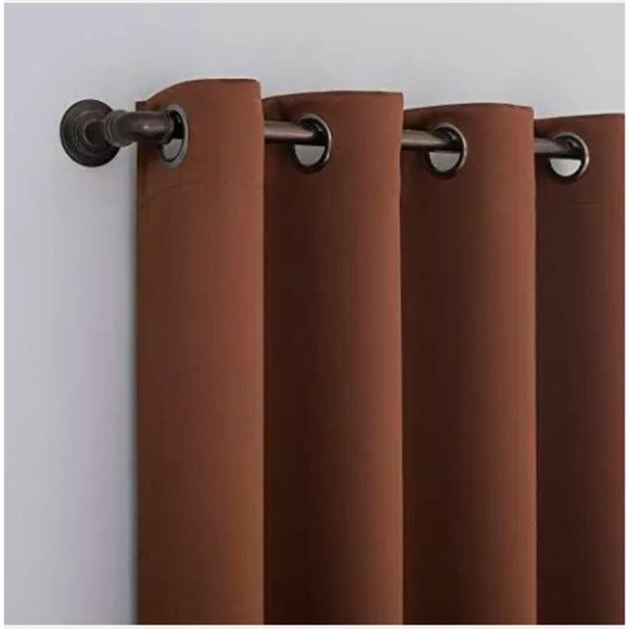 Sun Zero Nordic Theater Grade  100% Blackout  Curtain Single Panel 52x63in Terra - Picture 3 of 8